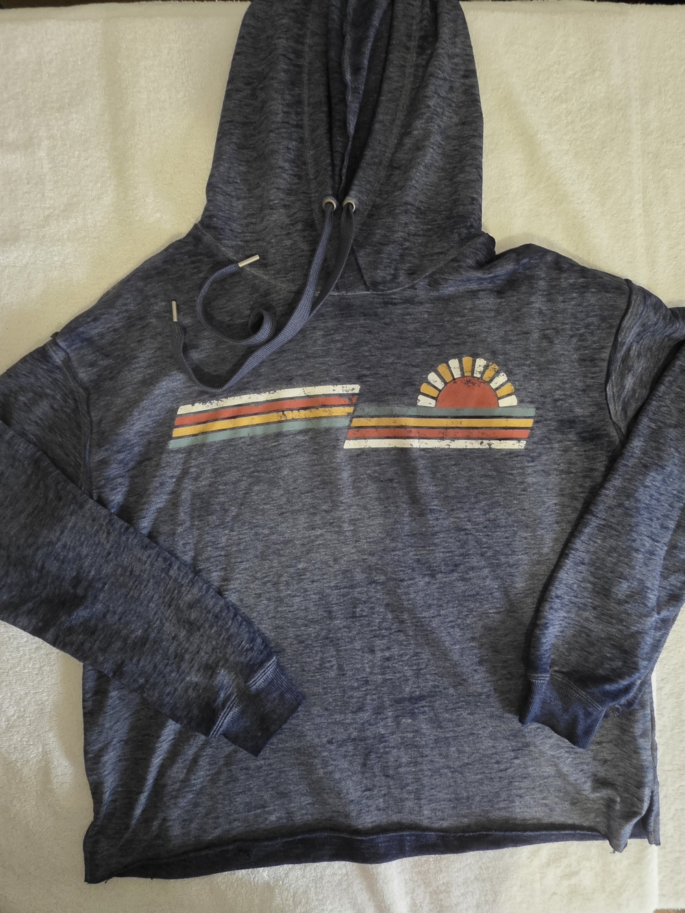 C&C California Blue Graphic Sunset Pullover Hoodie M